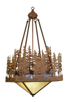 Pine Lake Four Light Inverted Pendant in Beige Blue (57|32802)