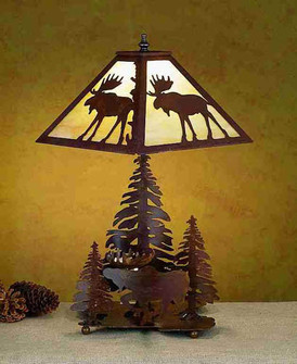 Moose On The Loose Two Light Table Lamp in Rust Rust (57|32524)