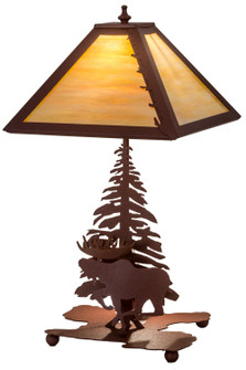 Moose On The Loose Two Light Table Lamp in Rust (57|32516)