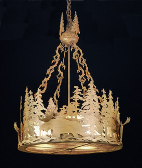 Moose at Dusk Four Light Pendant in Rust (57|32318)