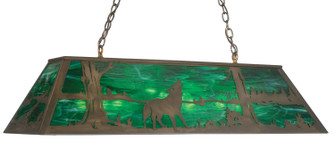 Wolf At Lake Six Light Pendant in Antique Copper (57|31634)