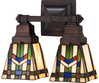 Prairie Wheat Two Light Wall Sconce in Beige Burgundy Lt Blue Green (57|31247)