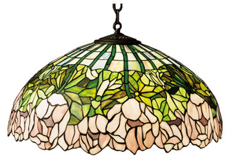 Tiffany Cabbage Rose Three Light Pendant in Mahogany Bronze (57|31144)