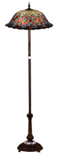 Tiffany Peacock Feather Floor Lamp in Mahogany Bronze (57|31104)