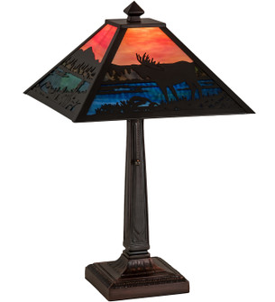 Moose At Lake One Light Table Lamp in Craftsman Brown Mahogany Bronze/Hi-Lited Craftsman Brown (57|30781)