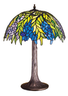 Tiffany Honey Locust One Light Table Lamp in Mahogany Bronze (57|30541)