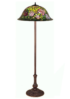 Tiffany Rosebush Three Light Floor Lamp in Mahogany Bronze (57|30368)
