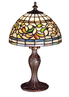 Tiffany Turning Leaf One Light Table Lamp in Antique Copper (57|30314)