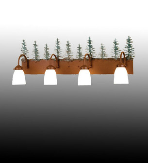 Tall Pines Four Light Vanity in Rust/Green Trees (57|29486)