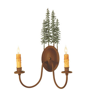 Tall Pines Two Light Wall Sconce in Rust (57|29463)