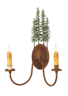 Tall Pines Two Light Wall Sconce Hardware in Rust (57|29460)