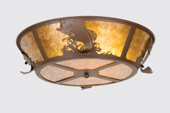 Leaping Bass Four Light Flushmount in Cafe Noir (57|28821)