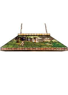 Golf Three Light Oblong Pendant in Mahogany Bronze (57|28810)