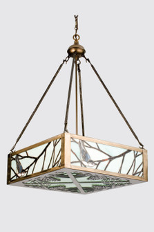 Backyard Friends Four Light Inverted Pendant in Antique Copper (57|28707)