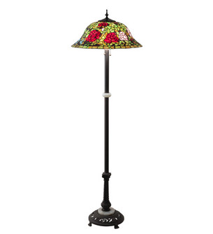 Tiffany Rosebush Three Light Floor Lamp in Mahogany Bronze (57|27821)