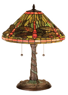 Tiffany Dragonfly Three Light Table Lamp in Mahogany Bronze (57|27812)