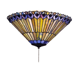 Tiffany Jeweled Peacock Flushmount in Vintage Copper,Verdigris (57|27438)