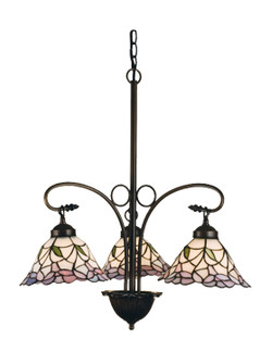 Daffodil Bell Three Light Chandelier in Ca Pink (57|27419)