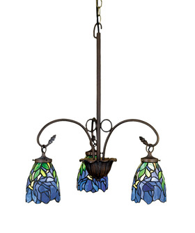Iris Three Light Chandelier in Craftsman Brown (57|27412)