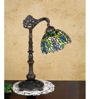 Tiffany Honey Locust One Light Desk Lamp in Mahogany Bronze (57|27167)