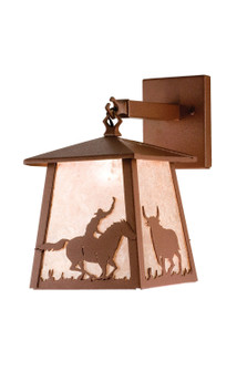 Cowboy & Steer One Light Wall Sconce in Rust (57|26995)
