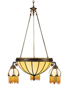 Gothic Six Light Chandelier in Craftsman Brown Highlighted Orb (57|26802)
