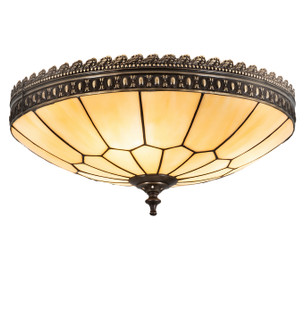 Vincent Three Light Flushmount in Craftsman Brown Highlighted White (57|26800)
