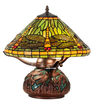 Tiffany Dragonfly Three Light Table Lamp in Mahogany Bronze (57|26681)
