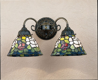 Tiffany Rosebush Two Light Wall Sconce in Mahogany Bronze (57|26604)
