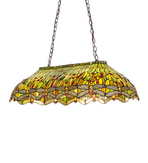 Tiffany Hanginghead Dragonfly Six Light Oblong Pendant in Mahogany Bronze (57|26544)