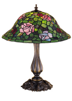Tiffany Rosebush One Light Table Lamp in Craftsman Brown (57|26489)