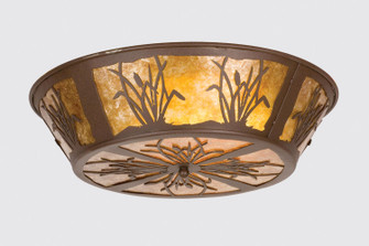 Reeds & Cattails Four Light Flushmount in Cafe Noir (57|26219)