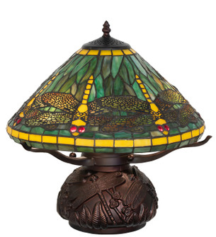 Tiffany Dragonfly Three Light Table Lamp in Mahogany Bronze (57|261256)