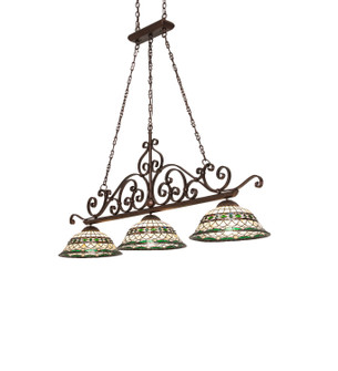 Tiffany Roman Three Light Island Pendant in Mahogany Bronze (57|260055)