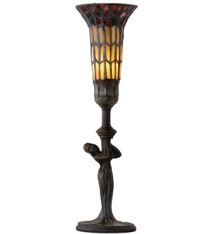 Stained Glass Pond Lily One Light Accent Lamp in Mahogany Bronze (57|259393)