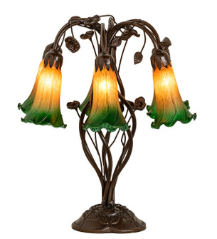 Amber/Green Six Light Table Lamp in Mahogany Bronze (57|255800)