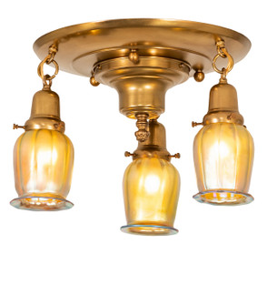 Revival Three Light Flushmount in Brushed Brass (57|255378)
