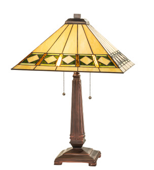 Diamond Band Mission Two Light Table Lamp in Mahogany Bronze (57|255027)