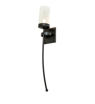 Bechar One Light Wall Sconce in Black Metal (57|252978)