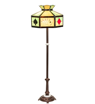 Poker Face Three Light Floor Lamp in Mahogany Bronze (57|252397)