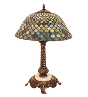 Tiffany Fishscale One Light Table Lamp in Mahogany Bronze (57|251959)