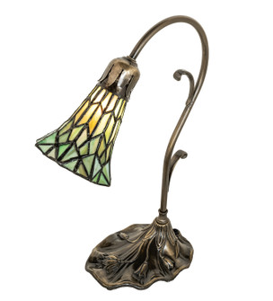 Stained Glass Pond Lily One Light Mini Lamp in Antique Brass (57|251851)