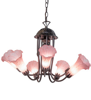 Pond Lily Seven Light Chandelier in Mahogany Bronze (57|251576)
