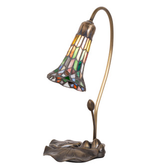 Stained Glass Pond Lily Mini Lamp in Mahogany Bronze (57|251572)