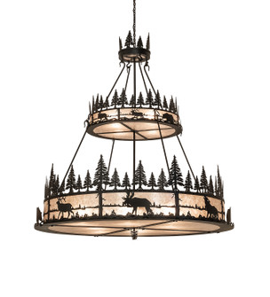 Wildlife at Dusk 12 Light Pendant in Textured Black (57|251451)