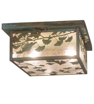 Hyde Park Two Light Flushmount in Verde Brass (57|251383)