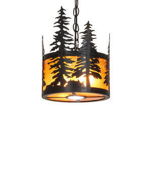 Tall Pines Three Light Pendant in Black Metal (57|251324)