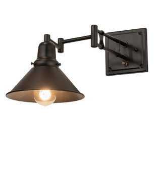 Swingarm One Light Wall Sconce in Textured Black & Pewter (57|251126)