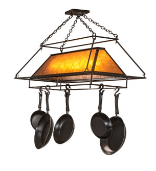 Mission Prime Six Light Pot Rack in Textured Black (57|250947)