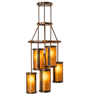 Cartier Six Light Chandelier in Dark Burnished Transparent Copper (57|250768)